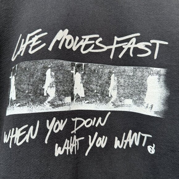 Life Moves Fast Hoodie Brent Faiyaz 2023 Tour Black White Concert Graphic - Picture 2 of 2